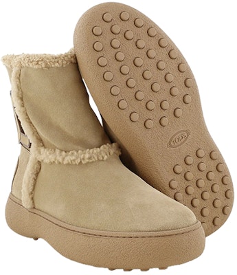 (Women) TOD'S Kate Suede Round-Toe Slip-On Ankle Boots 'Beige' XXW09J0HQ60I0X590A Shop (Women) TOD'S Kate Suede Round-Toe Slip-On Ankle Boots 'Beige' XXW09J0HQ60I0X590A