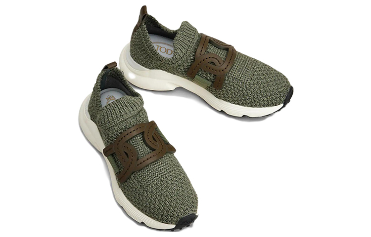(W) TOD'S Knit Slip-On Sneaker 'Green' 圖 2