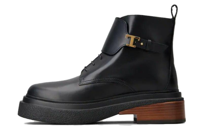 (W) TOD'S Leather Ankle Boot 'Black Fashion Casual'
