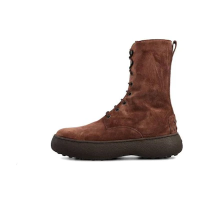 (W) TOD'S Leather Ankle Boot 'Fashionable Versatile Brown'