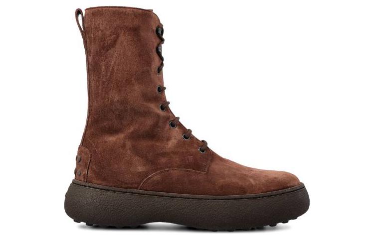 (W) TOD'S Leather Ankle Boot 'Fashionable Versatile Brown' 圖 2