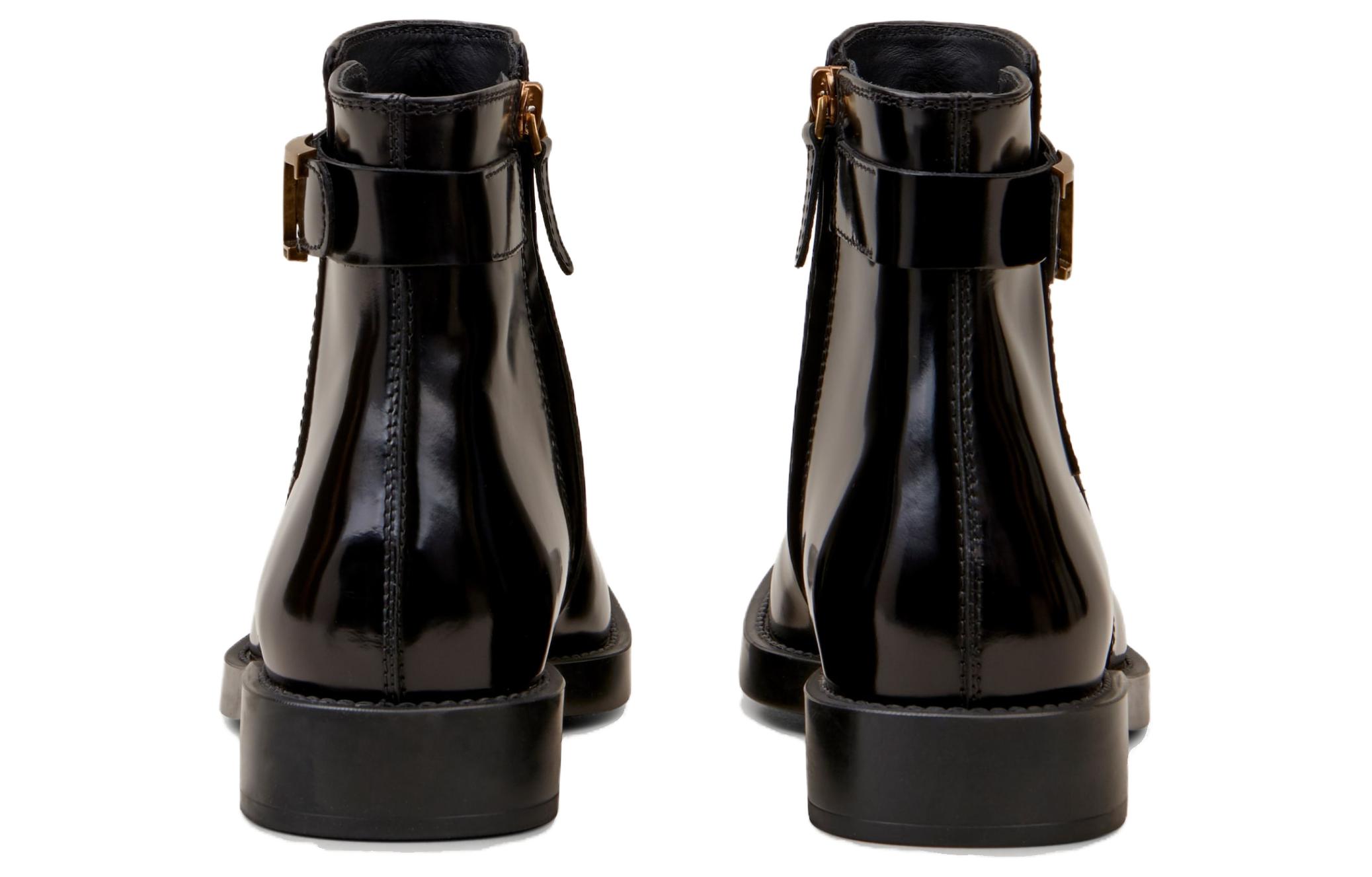 (W) TOD'S Leather Ankle Boot 'Side Zipper - Black' 圖 4