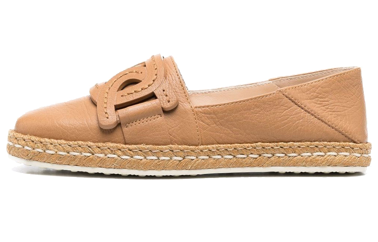 (Women) TOD'S Leather Chain 'Camel Espadrille Flats' XXW66B0EM80RNLC811