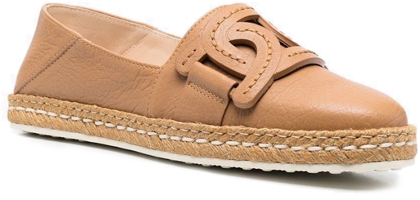 (W) TODS Kulit Rantai 'Camel Espadrille Flats' XXW66B0EM80RNLC811 Order (W) TODS Kulit Rantai 'Camel Espadrille Flats' XXW66B0EM80RNLC811