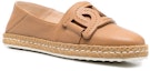 Order (W) TODS Kulit Rantai 'Camel Espadrille Flats' XXW66B0EM80RNLC811