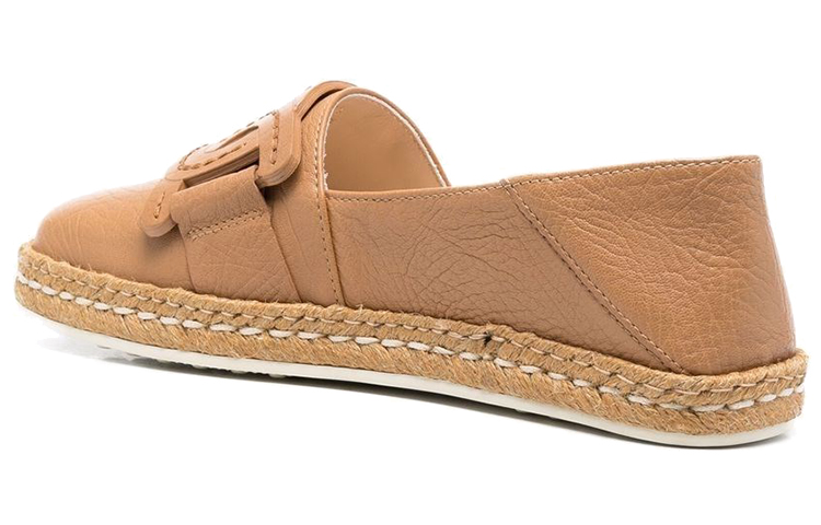 Lookbook (W) TOD'S Rantai Kulit 'Flat Espadrille Coklat Unta' XXW66B0EM80RNLC811