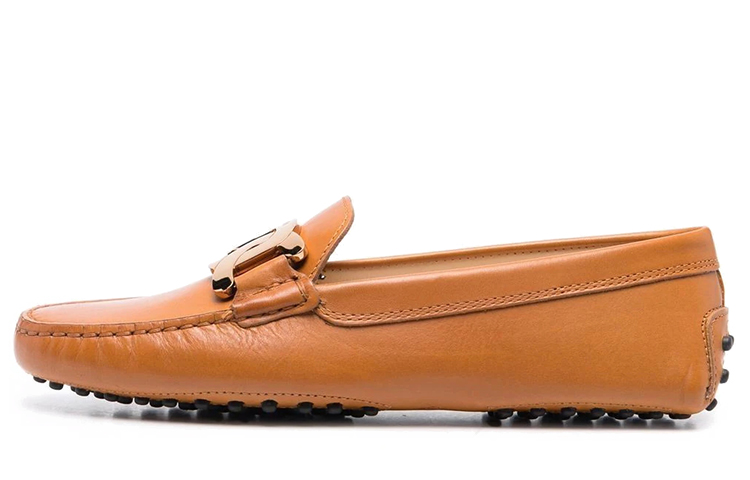 (W) TOD'S Leather Chain Low-Top Loafer 'Light Brown'