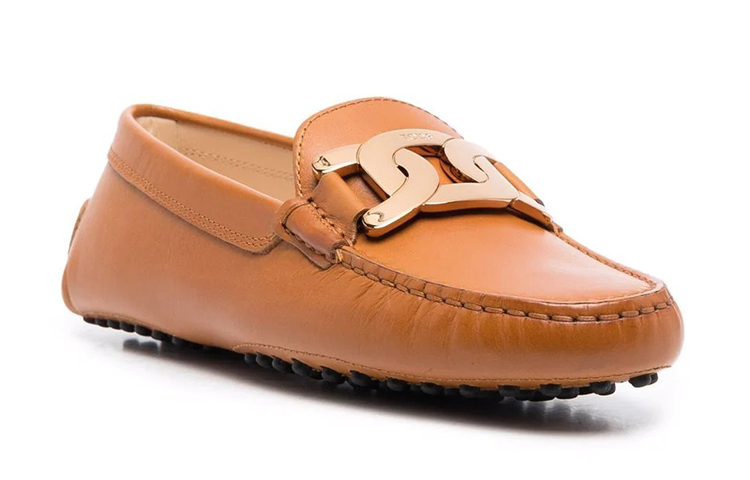 (W) TOD'S Leather Chain Low-Top Loafer 'Light Brown' 圖 2