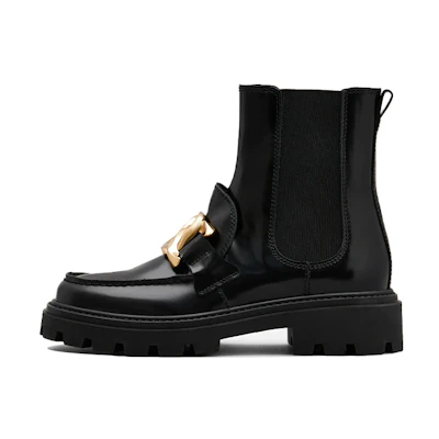 (W) TOD'S Leather Chelsea Boot 'Black'