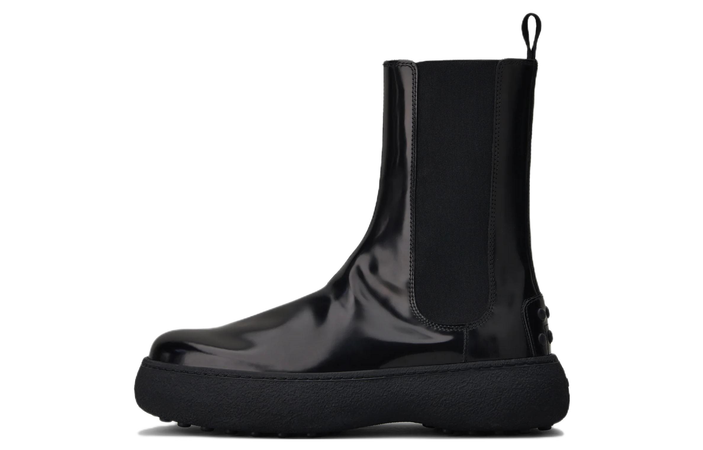 (W) TOD'S Leather Chelsea Boot 'Black Fashion'