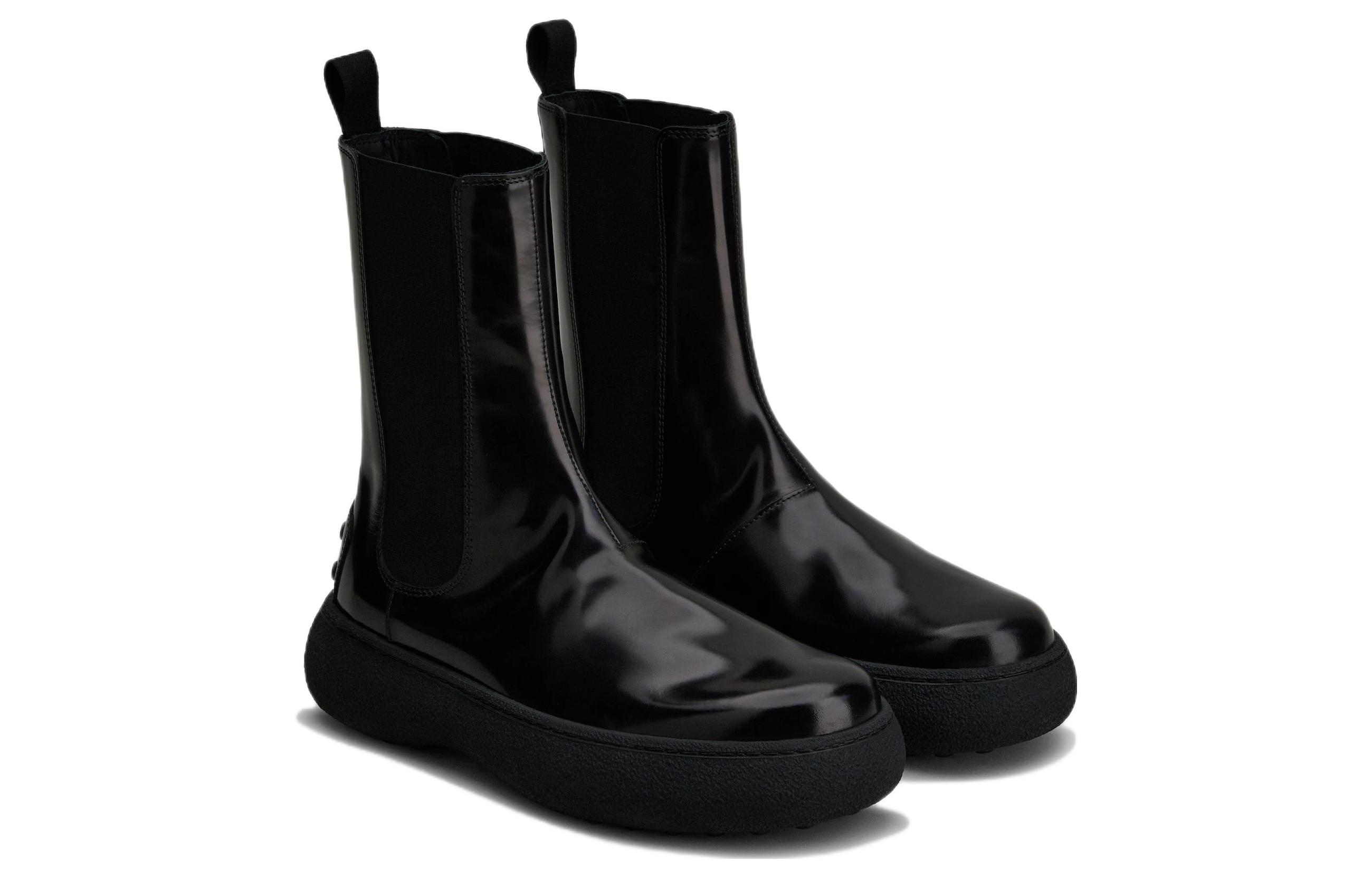 (W) TOD'S Leather Chelsea Boot 'Black Fashion' 圖 2