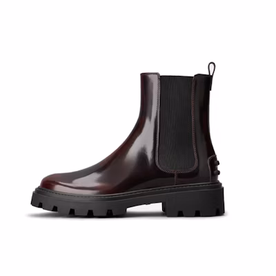 (W) TOD'S Leather Chelsea Boot 'Brown'