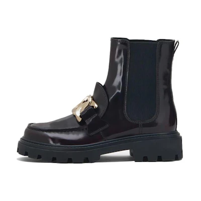 (W) TOD'S Leather Chelsea Boot 'Burgundy'