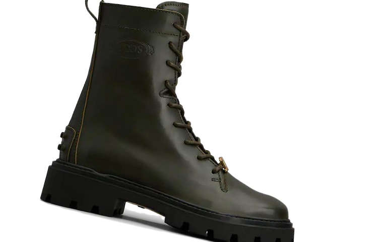 (W) TOD'S Leather CMFT Ankle 'Martin Boots Green' 圖 2