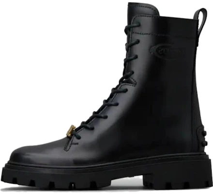 (W) TOD''S Leren Modieuze Veterlaarzen Zwart - Rond Neus Halfhoge Martin Boots XXW08J0EY53RBTB999 Buy (W) TOD''S Leren Modieuze Veterlaarzen Zwart - Rond Neus Halfhoge Martin Boots XXW08J0EY53RBTB999