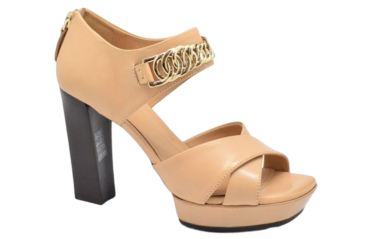 (W) TOD's Leather High-Heeled Sandals 'Nude' 圖 3