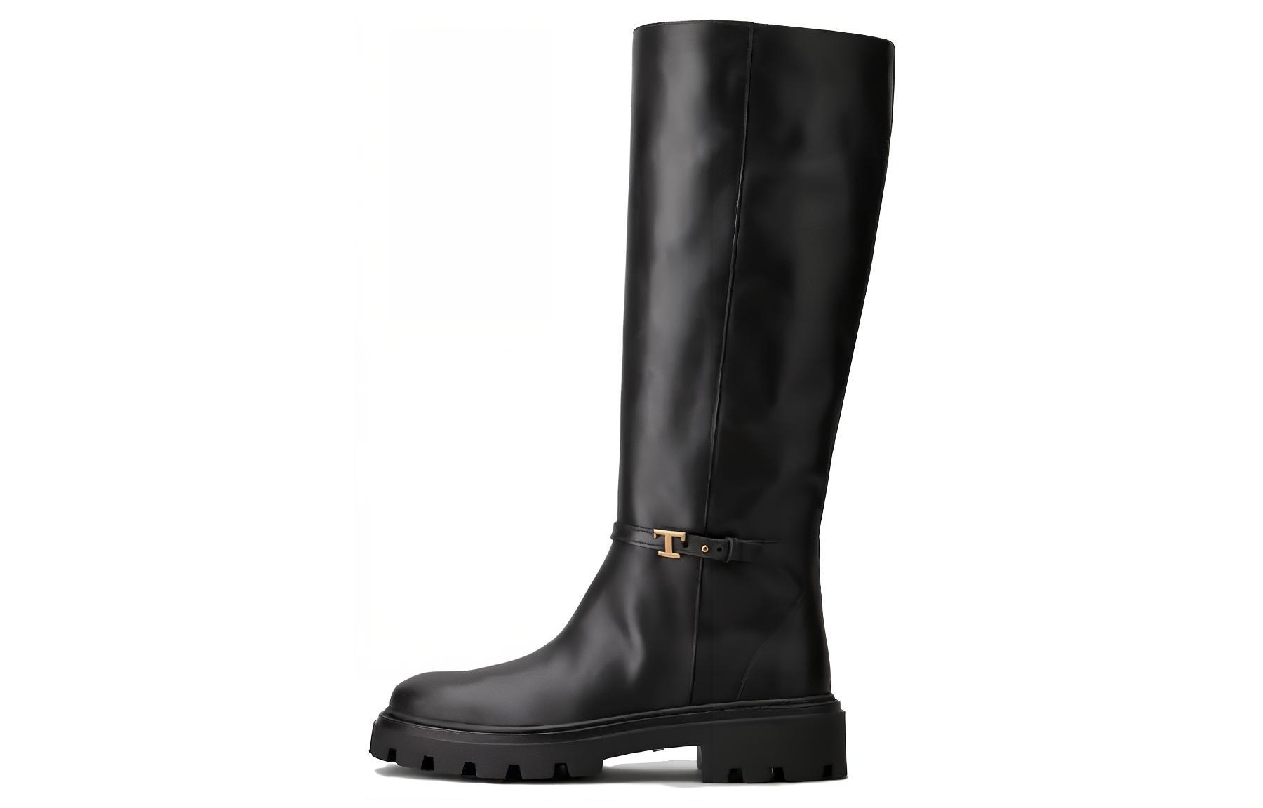 Buy (W) TOD''S Leren Hoge Schoen ''Zwarte Comfortabele Mode'' XXW08J0HQ10GOCB999