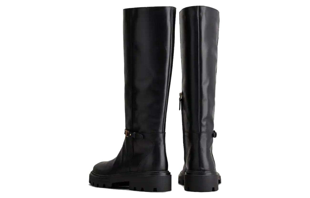 Shop (W) TOD''S Leren Hoge Schoen ''Zwarte Comfortabele Mode'' XXW08J0HQ10GOCB999