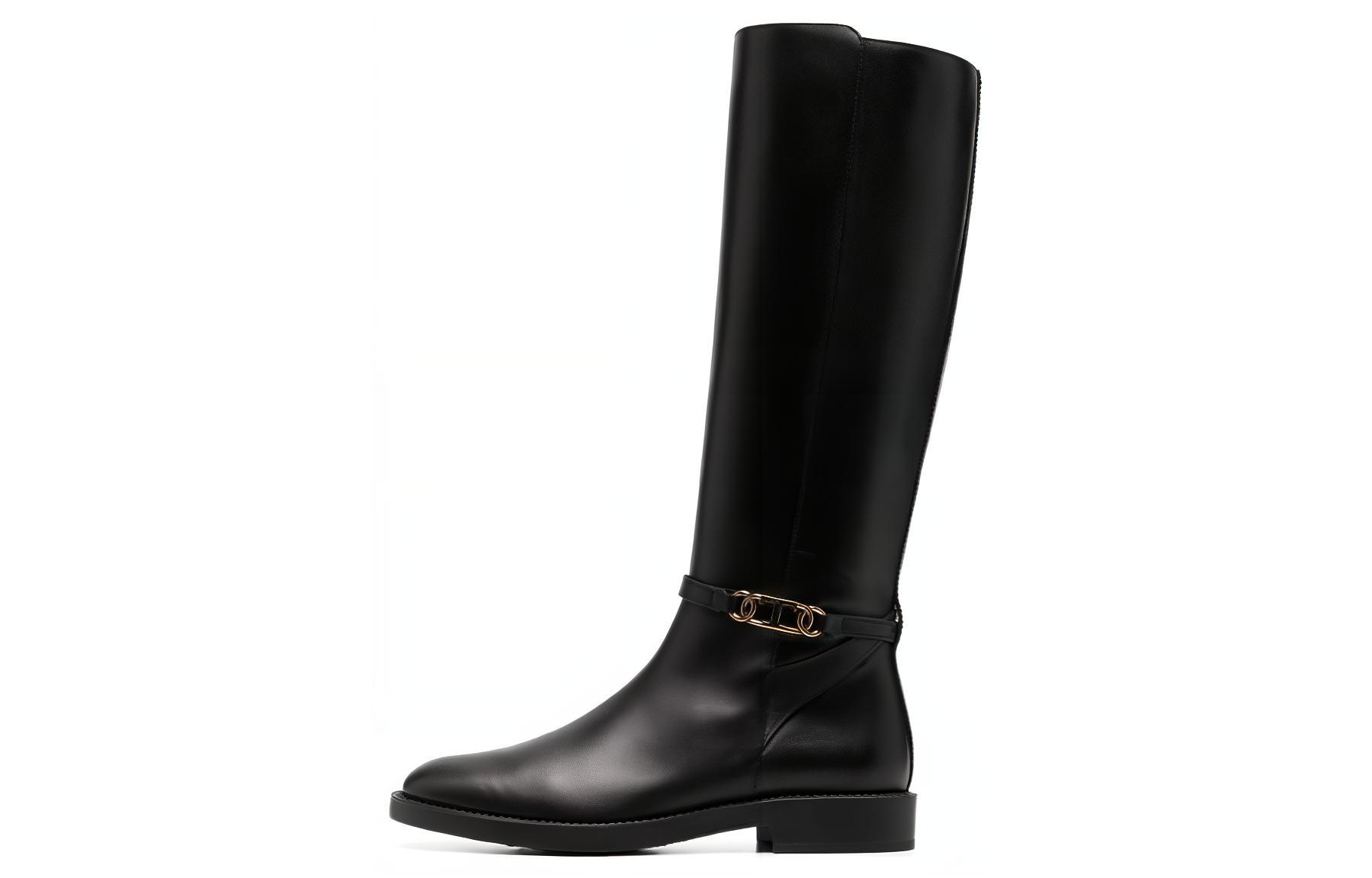 Buy (W) 토즈 블랙 레더 하이탑 부츠 (Tod's Black Leather High-top Boots) XXW60C0HQ80GOCB999