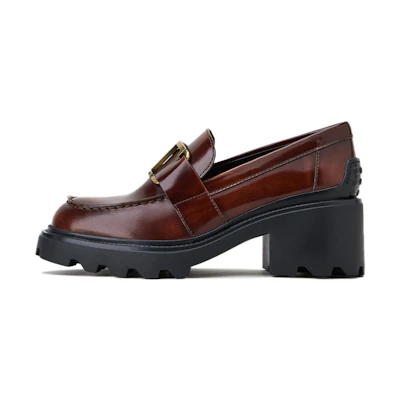 (W) TOD'S Leather High Heels 'Dark Brown'