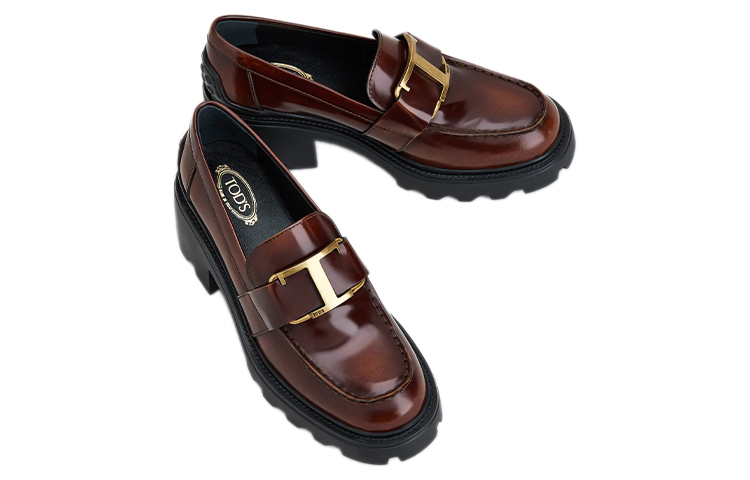 (W) TOD'S Leather High Heels 'Dark Brown' 圖 4