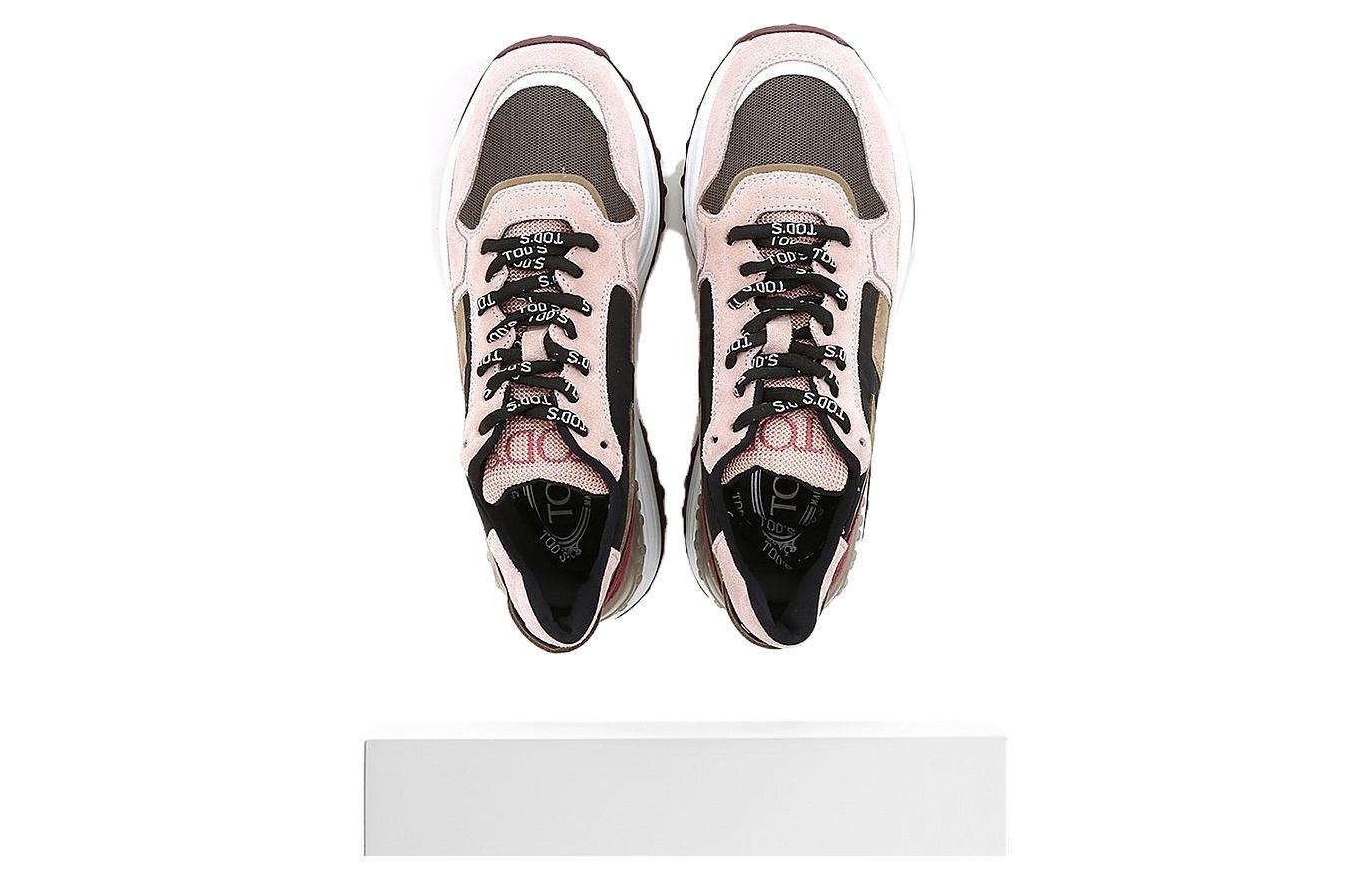 Shop (W) TOD''S Leren Veterschoen Lage Rond Neus ''Roze'' XXW45B0BB50LY9LLKE