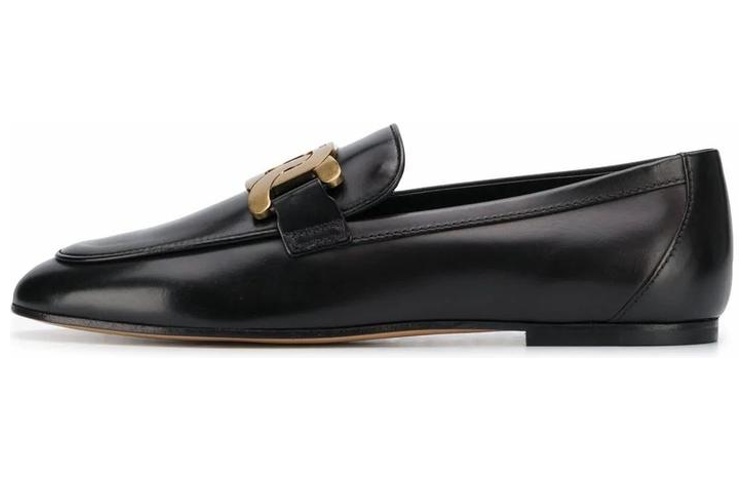 (W) TOD'S Leather Loafer 'Black Fashion'