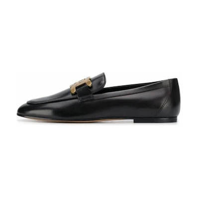 (W) TOD'S Leather Loafer 'Black Fashion'