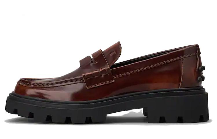 (W) TOD'S Leather Loafer 'Brown Fashion'