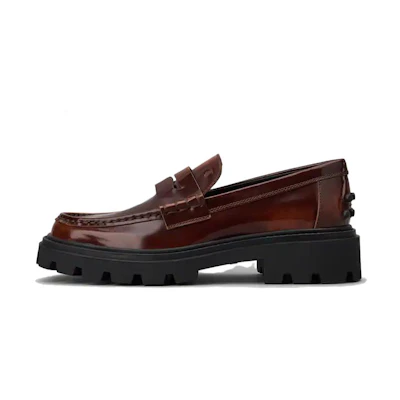 (W) TOD'S Leather Loafer 'Brown Fashion'