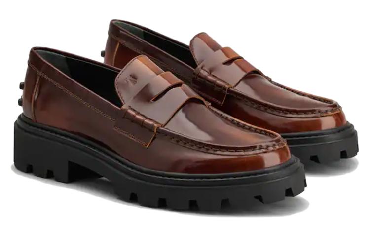 (W) TOD'S Leather Loafer 'Brown Fashion' 圖 2