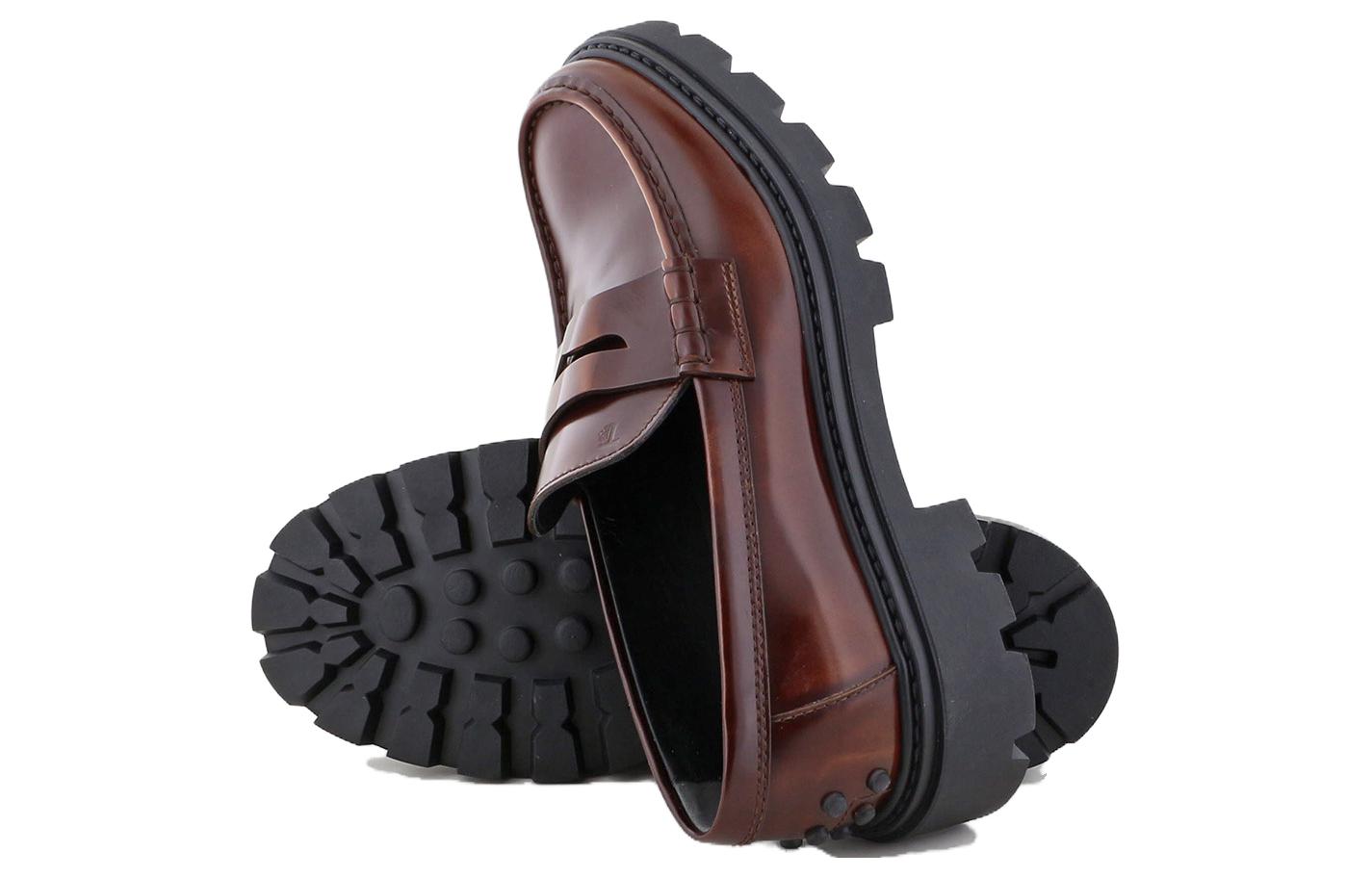 (W) TOD'S Leather Loafer 'Brown Fashion' 圖 4