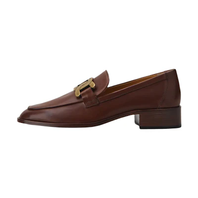 (W) TOD'S Leather Loafer 'Brown Fashion'