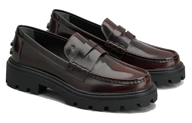 (W) TOD'S Leather Loafer 'Burgundy' 圖 3