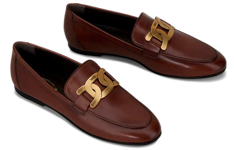 (W) TOD'S Leather Loafer 'Dark Brown' 圖 3