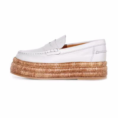 (W) TOD'S Leather Loafer 'White'