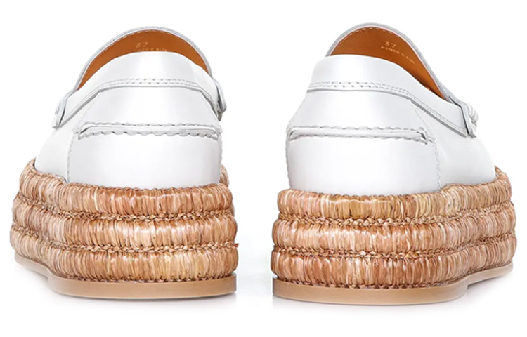 (W) TOD'S Leather Loafer 'White' 圖 4