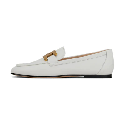 (W) TOD'S Leather Loafer 'White Gold'