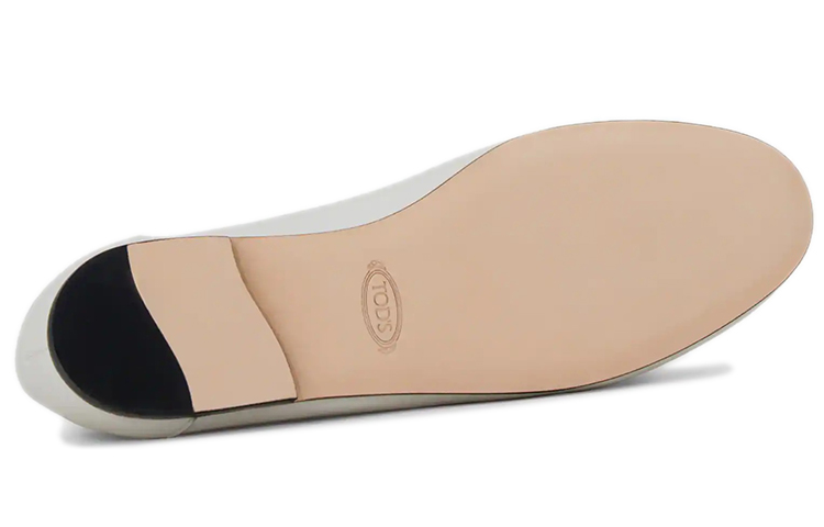 Sizing (W) 托德白金色皮革乐福鞋 XXW79A0DD00MIDB001