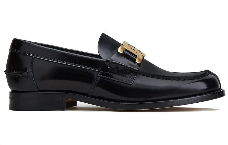 (W) TOD'S Leather Loafers 'Black' 圖 2