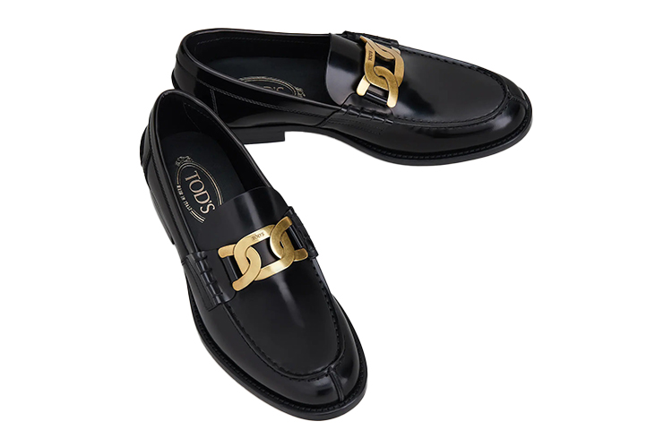 (W) TOD'S Leather Loafers 'Black' 圖 3