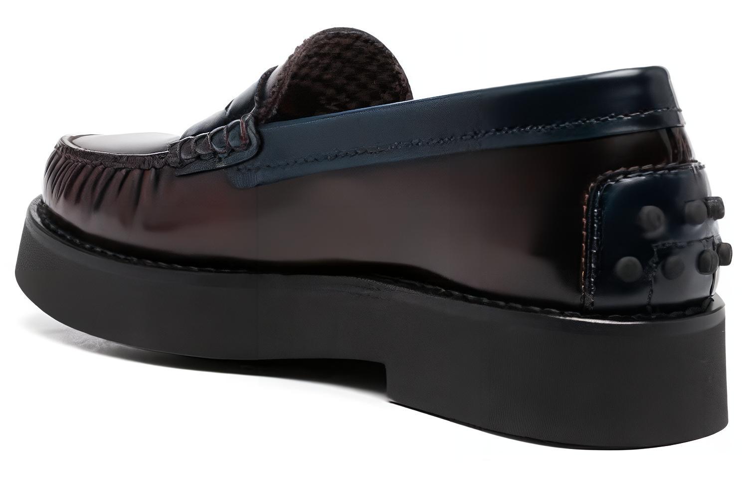 (W) TOD'S Leather Loafers 'Black' 圖 4