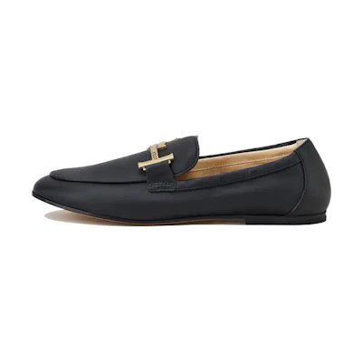 (W) TOD'S Leather Loafers 'Carbon Black'