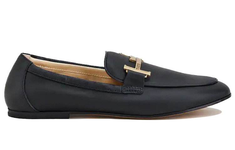 (W) TOD'S Leather Loafers 'Carbon Black' 圖 2