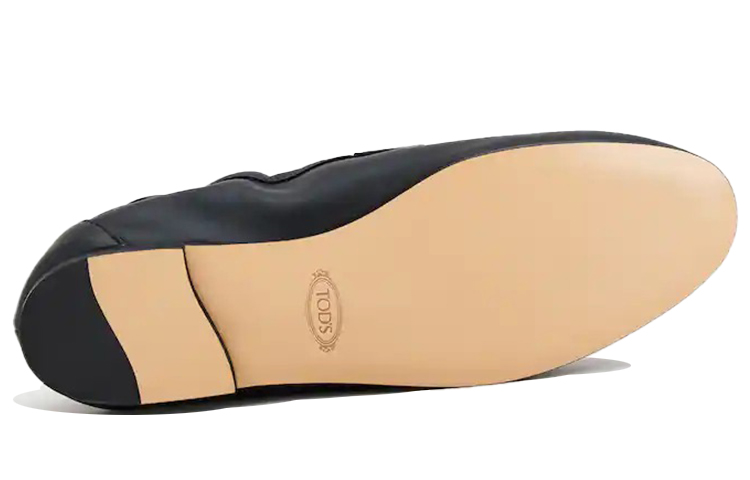 (W) TOD'S Leather Loafers 'Carbon Black' 圖 4