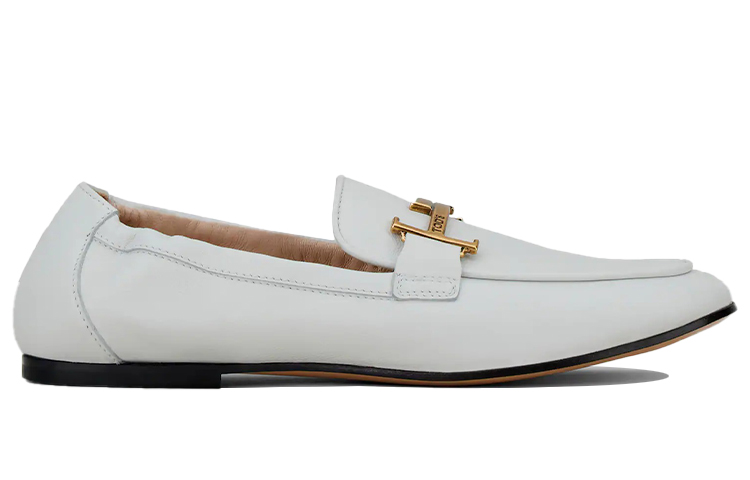 (W) TOD'S Leather Loafers 'Pure White' 圖 2