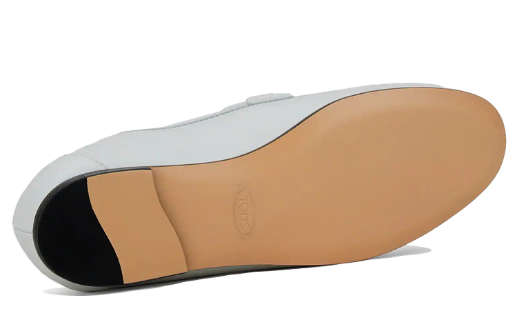 (W) TOD'S Leather Loafers 'Pure White' 圖 4