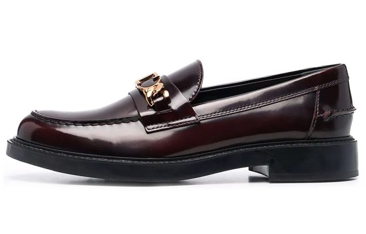(W) TOD'S Leather Loafers 'Red Brown'