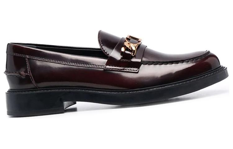 (W) TOD'S Leather Loafers 'Red Brown' 圖 2
