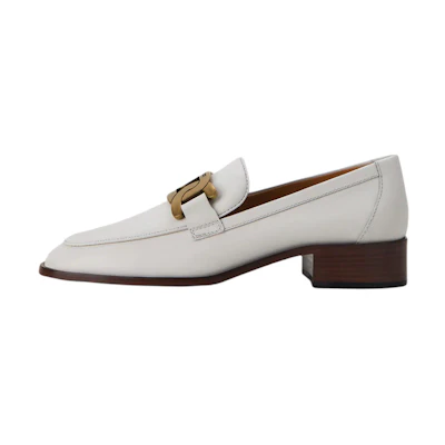 (W) TOD'S Leather Loafers 'White'
